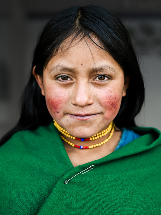 The girl in green