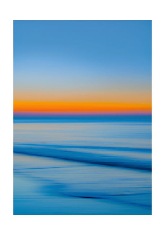 Tanned in blue A5 postcard
